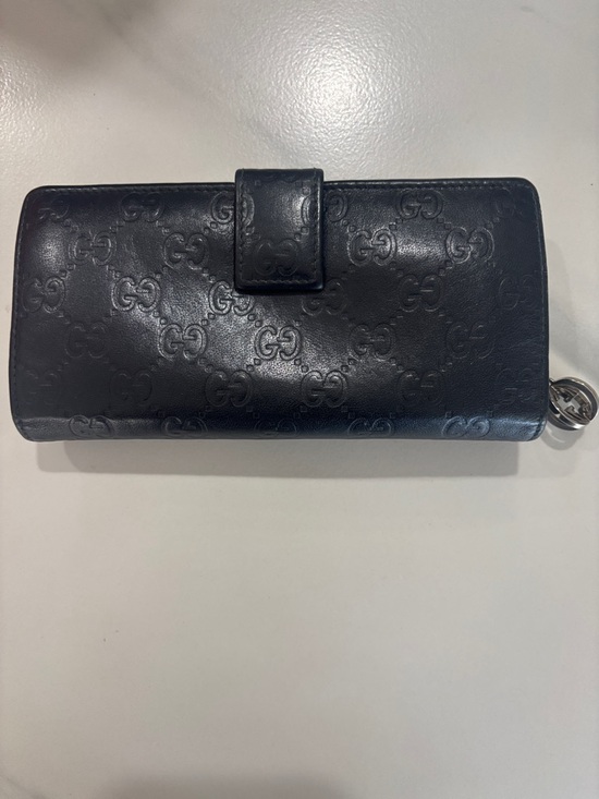 Gucci Handbags - Gucci Black GG long wallet